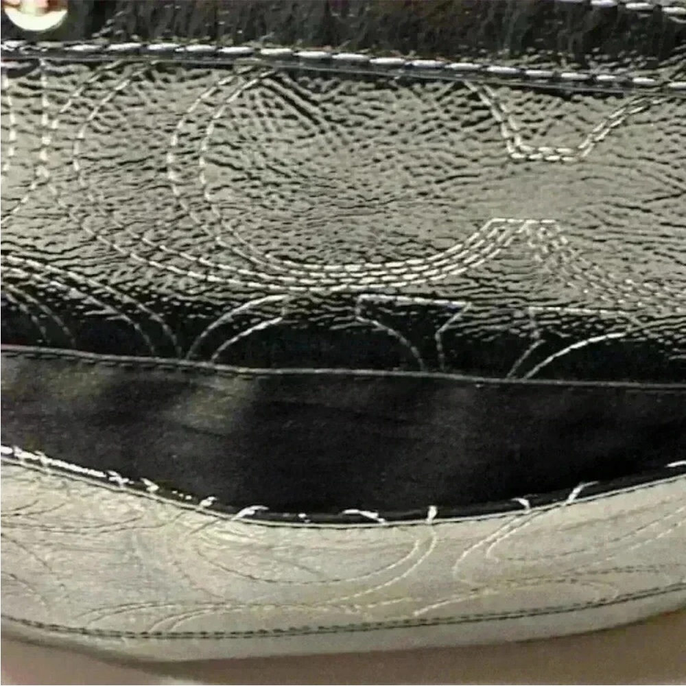 Coach Black Signature Tote Bag with Glossy Finish - Picture 10 of 16